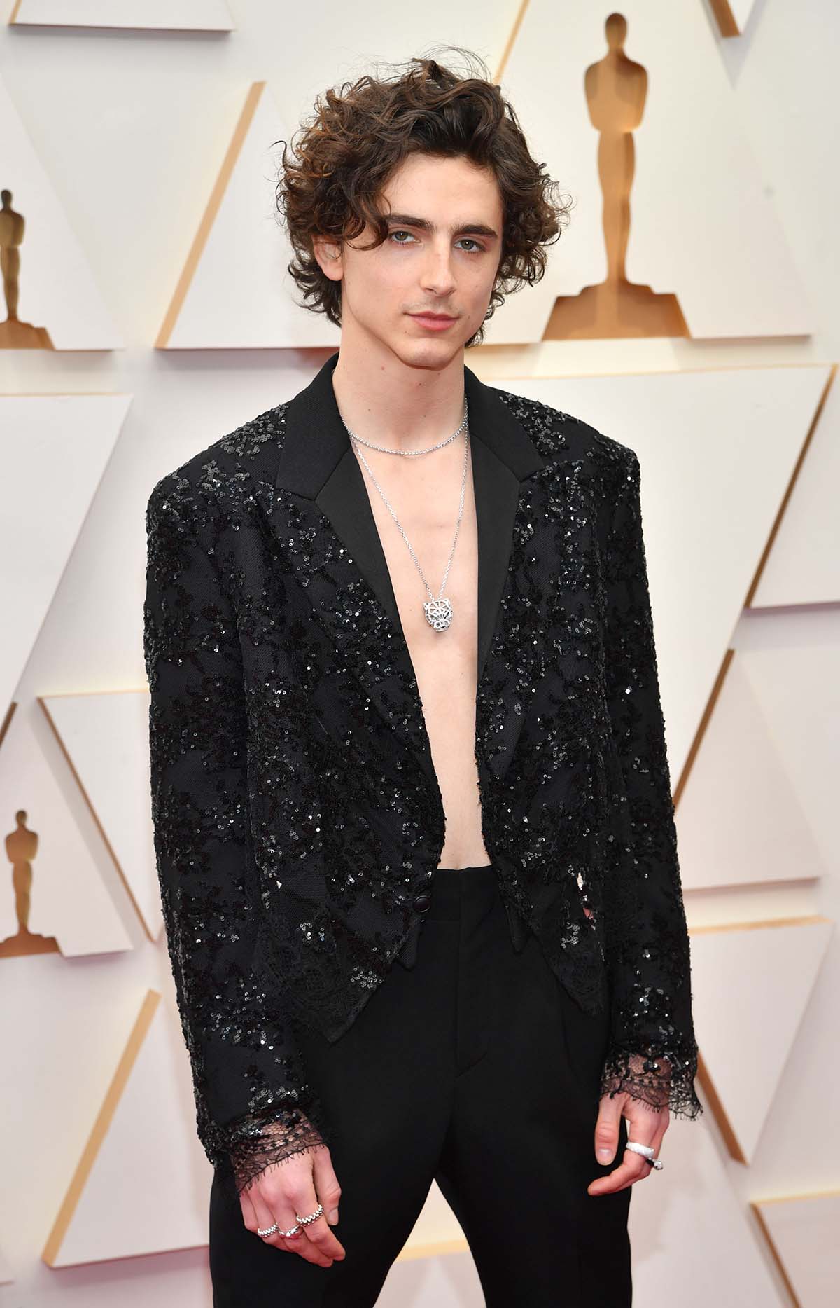 People are obsessed with Timothée Chalamet's shirtless Oscars look