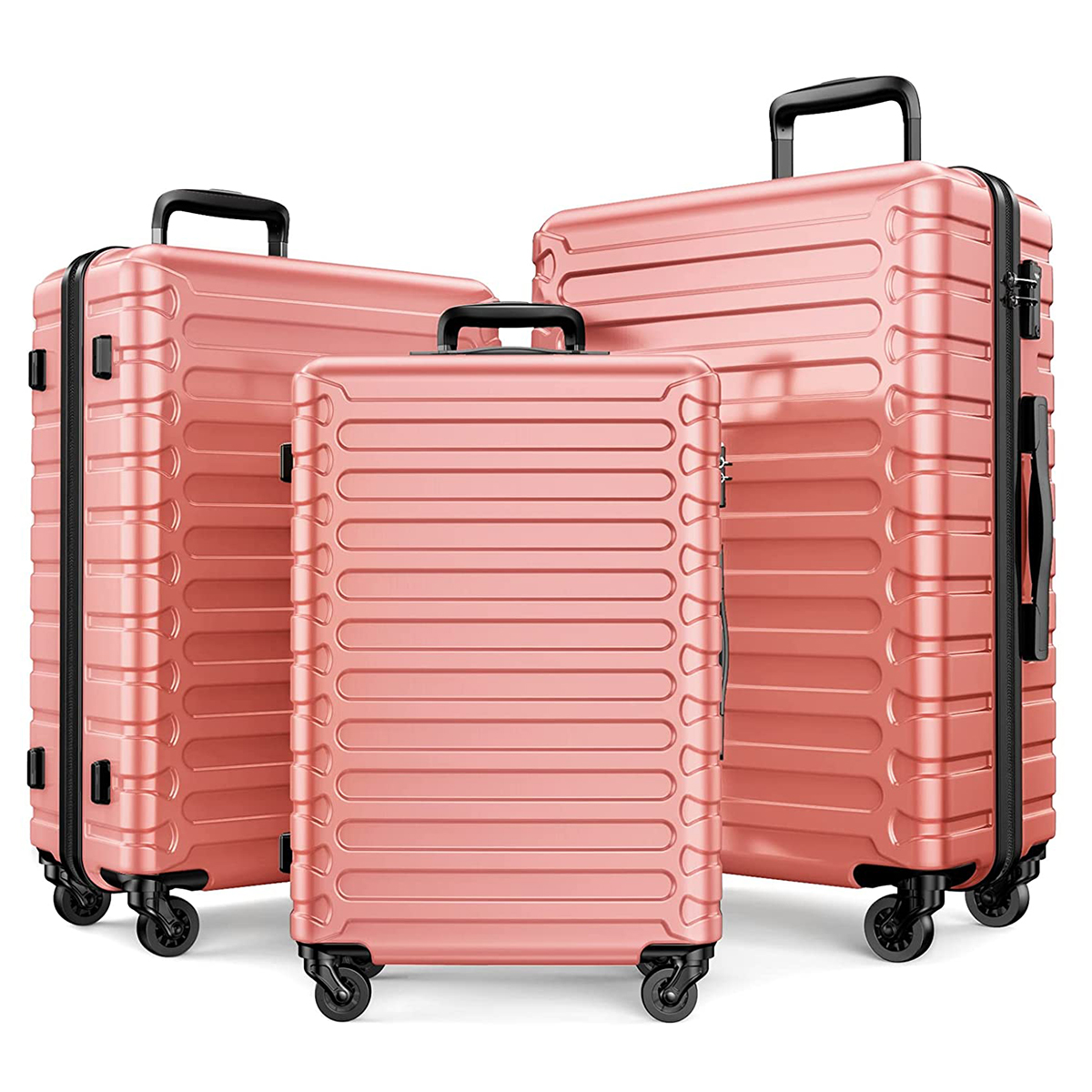 coral luggage set