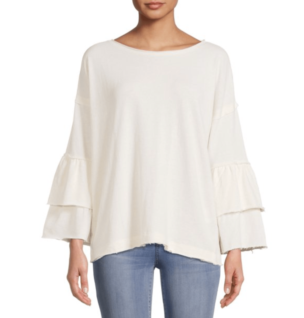 Lemon & Bloom Bell-Sleeve Top Is a Step Above Your Typical Sweatshirt ...