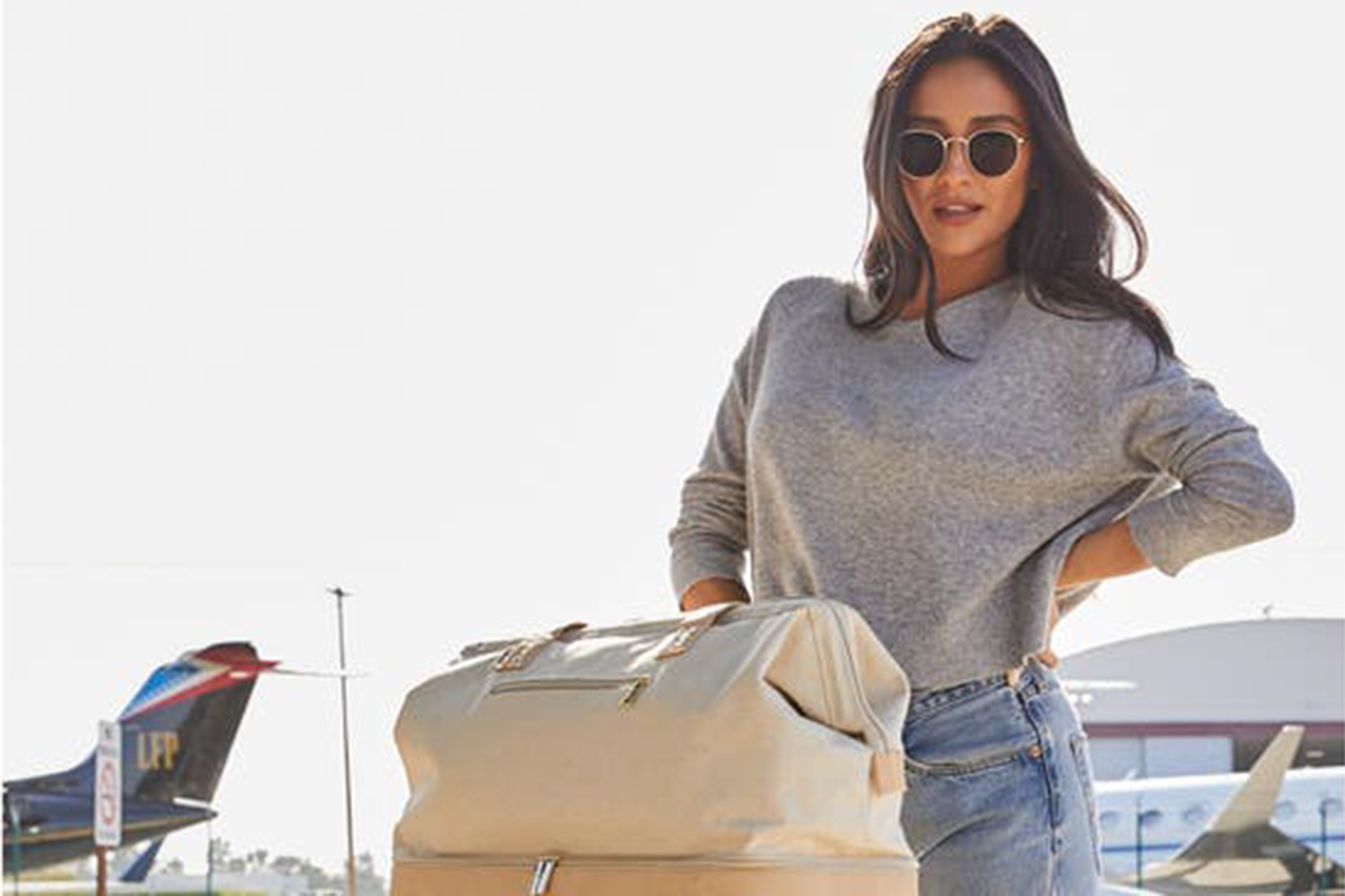 I refuse to travel without my chic and roomy Béis Weekender Bag