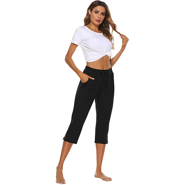 Women Trendy Boot Cut Bootcut Cozy Sweatpants Lace Up Drawstring Sexy Loose  Fitting Active Running Gaucho Sweat Pants