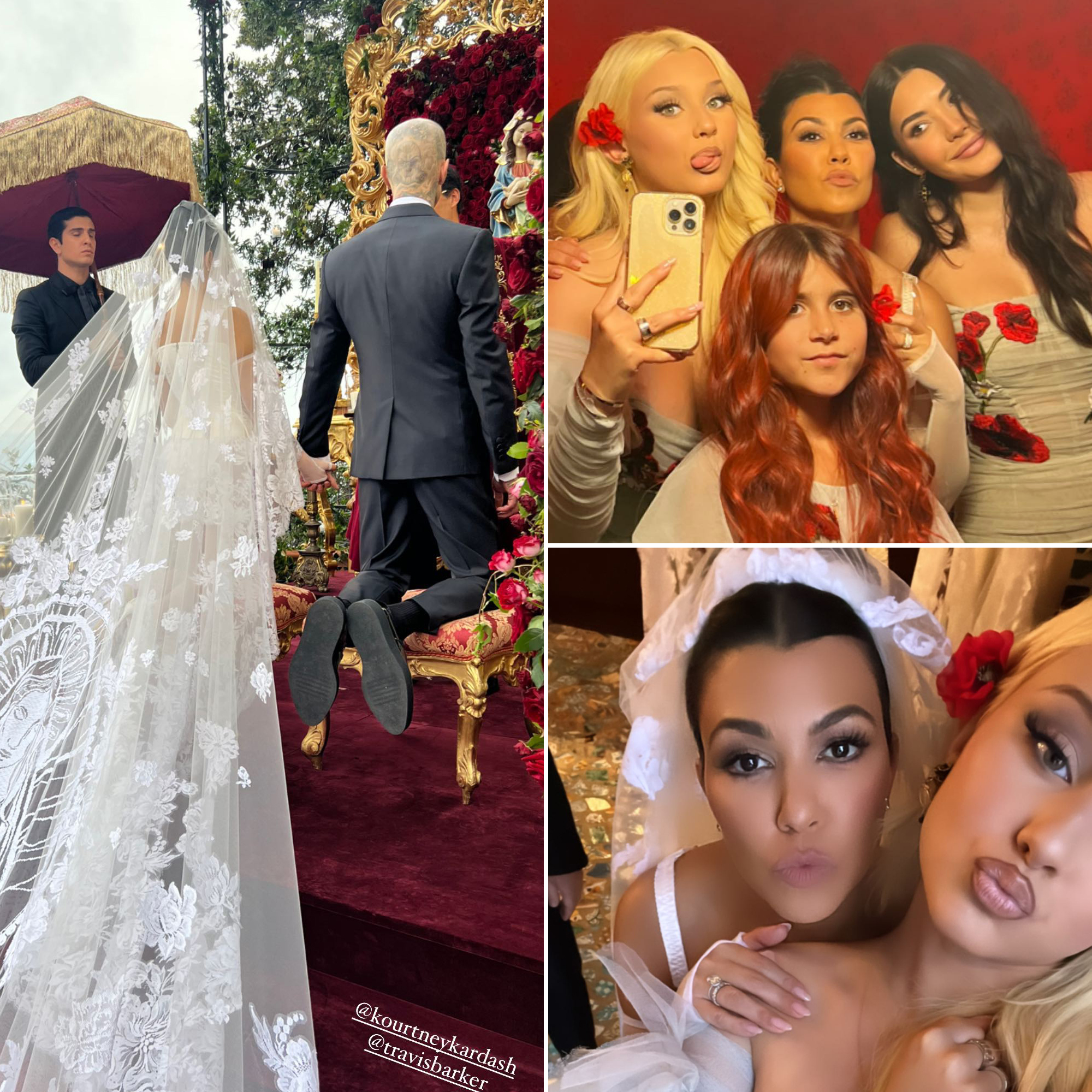 Kourtney Kardashian, Travis Barkers Italian Wedding Photos