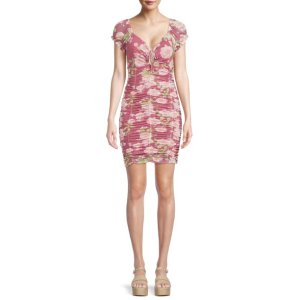 Madden NYC Juniors Sweetheart Cut-Out Bodycon Dress