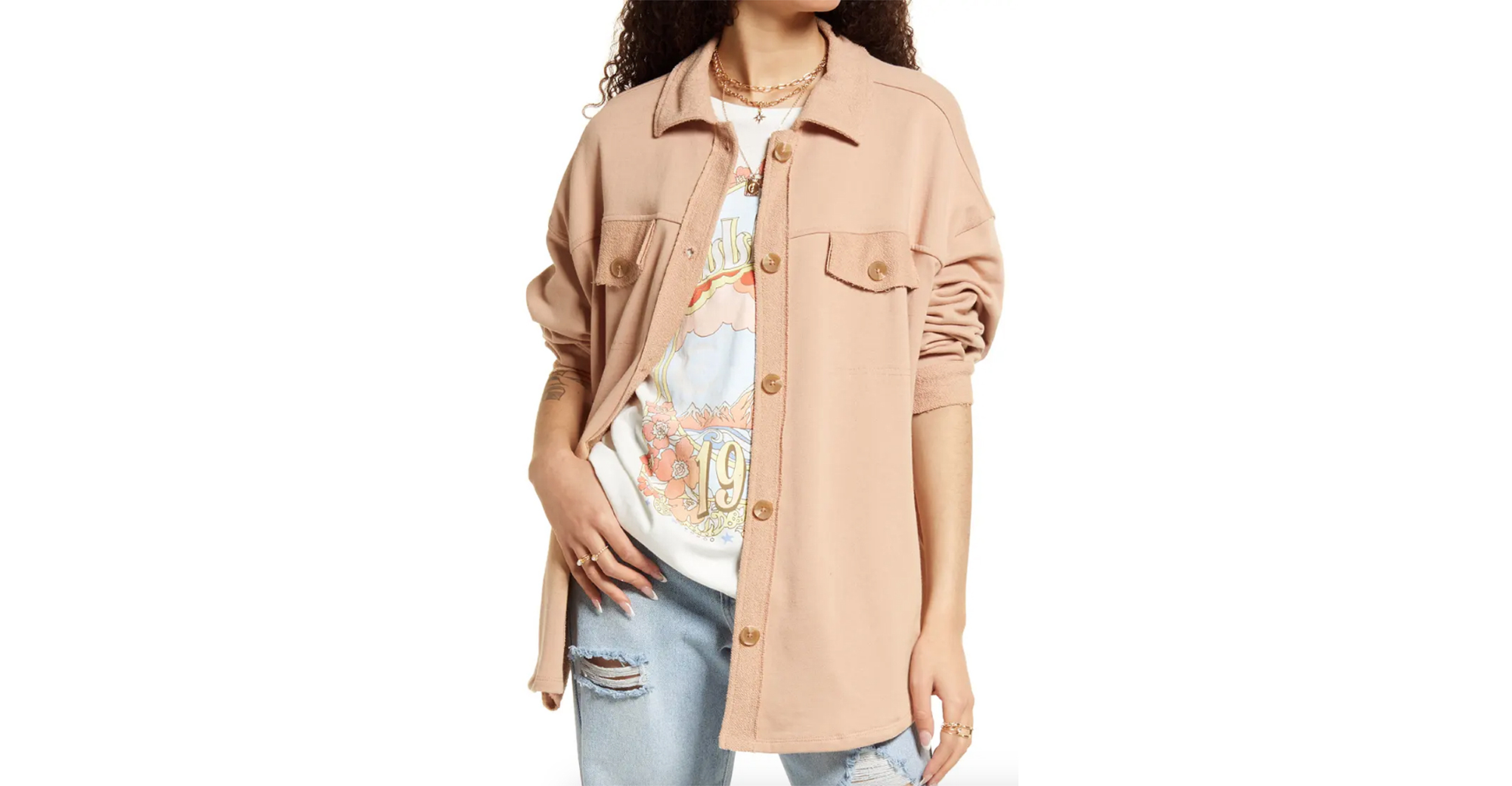 BP. Oversized Shirt Jacket Is Currently 50% Off at Nordstrom