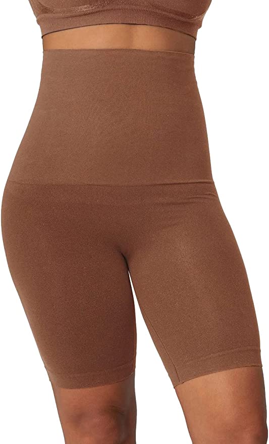 SHAPERMINT High Waisted Body Shaper Shorts - Shapewear for Women Tummy  Control Small to Plus-Size, Chocolate Small at  Women's Clothing store