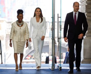 Duchess Kate Wows in a Classic White Suit While Celebrating Windrush Day in London