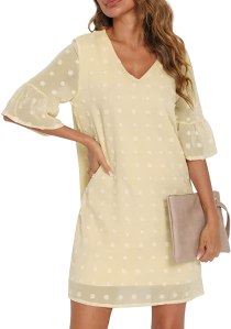 KEKE LILI Swiss Dot Dress