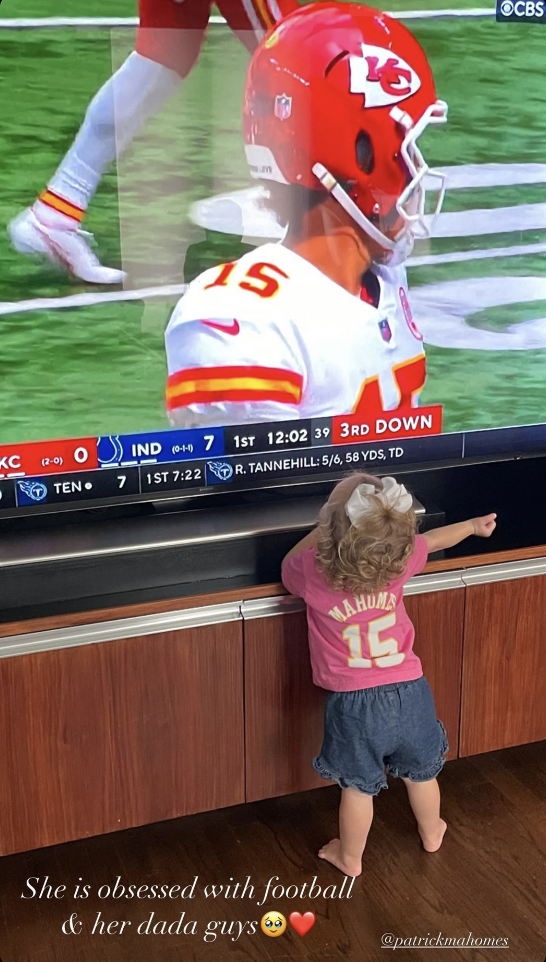 KC's Patrick Mahomes wishes daughter Sterling a happy birthday