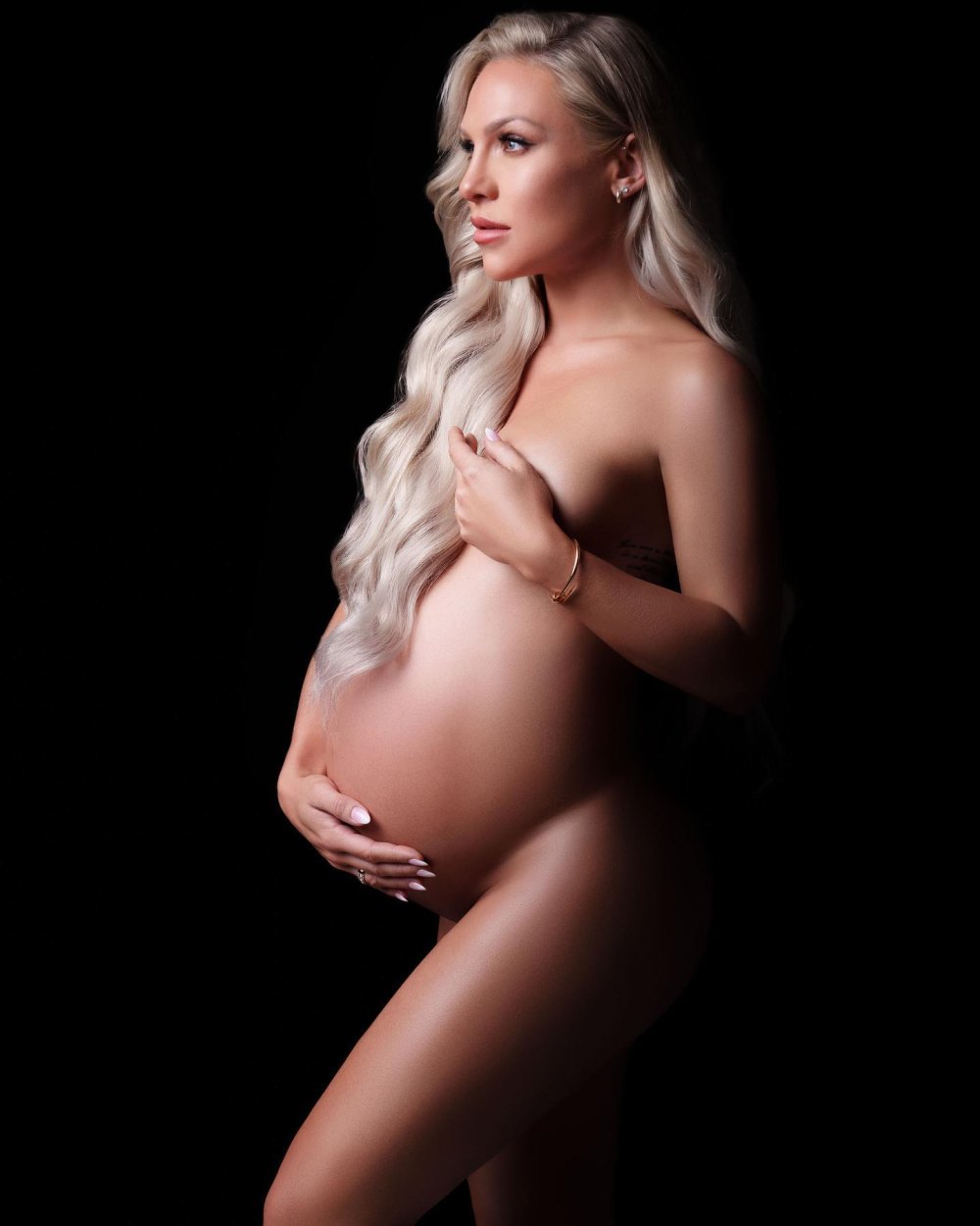 Pregnancy And Healthcare Concept. Beautiful Proud Soon-to-be
