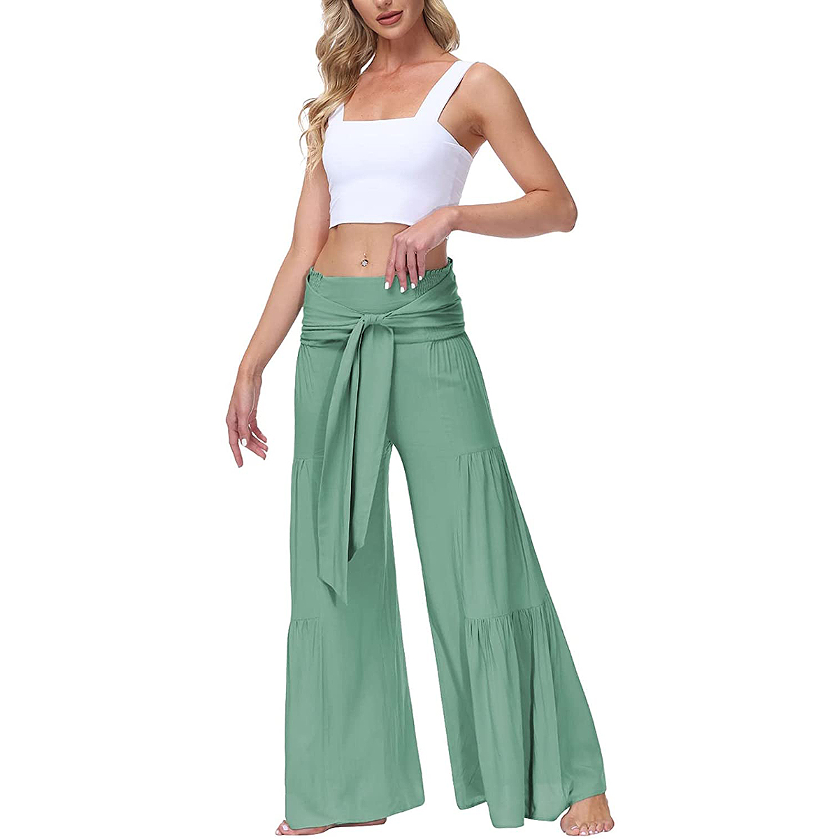 Buy INDYA Natural Embellished Polyester Womens Regular Length Sharara Pants   Shoppers Stop