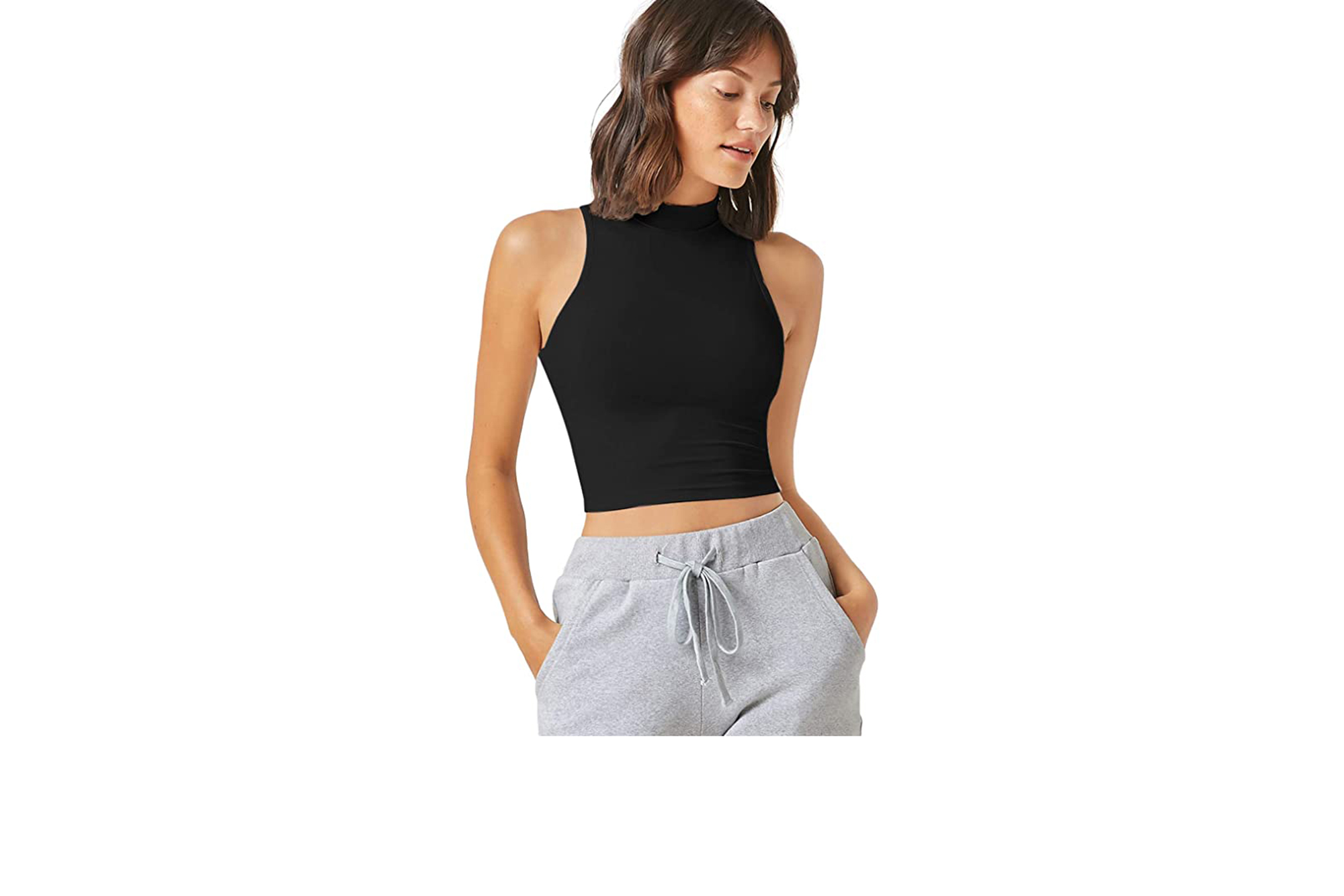 This High-Neck Crop Top Is the Perfect Elevated Basic for Summer