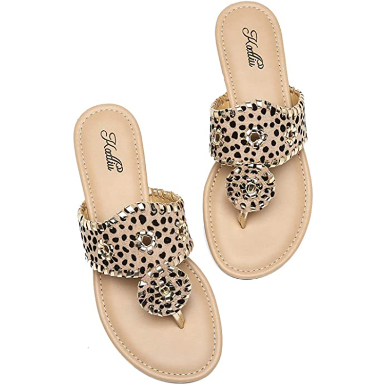 leopard print sandals