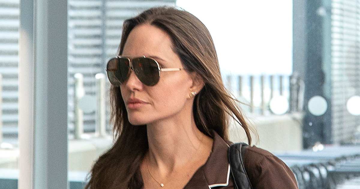 Angelina Jolie Wore Chic Pajamas to the Airport