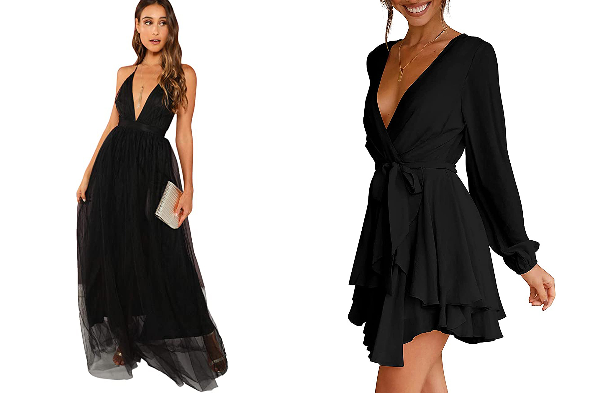 classic black dress for wedding