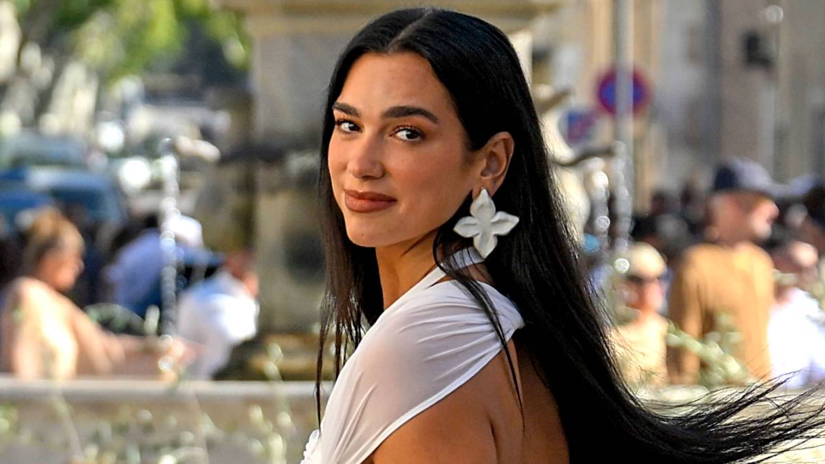 1200px x 675px - Dua Lipa Wears Delicate Naked Dress to Wedding in France: Pics