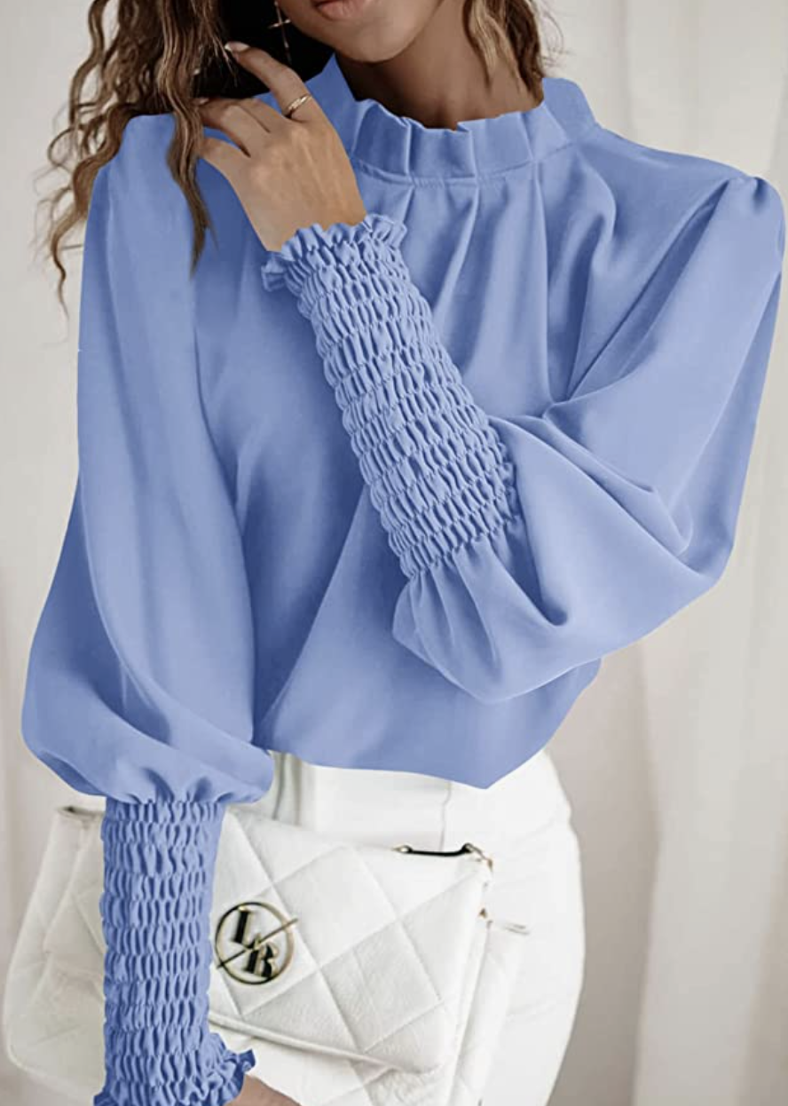 Puff-Sleeve Chiffon Top From Amazon Is So Chic | Us Weekly