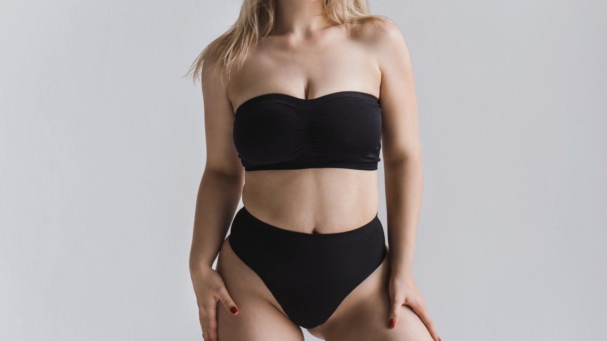  Womens Strapless Bra Silicone-Free Minimizer Bandeau Plus  Size Unlined Black 38G