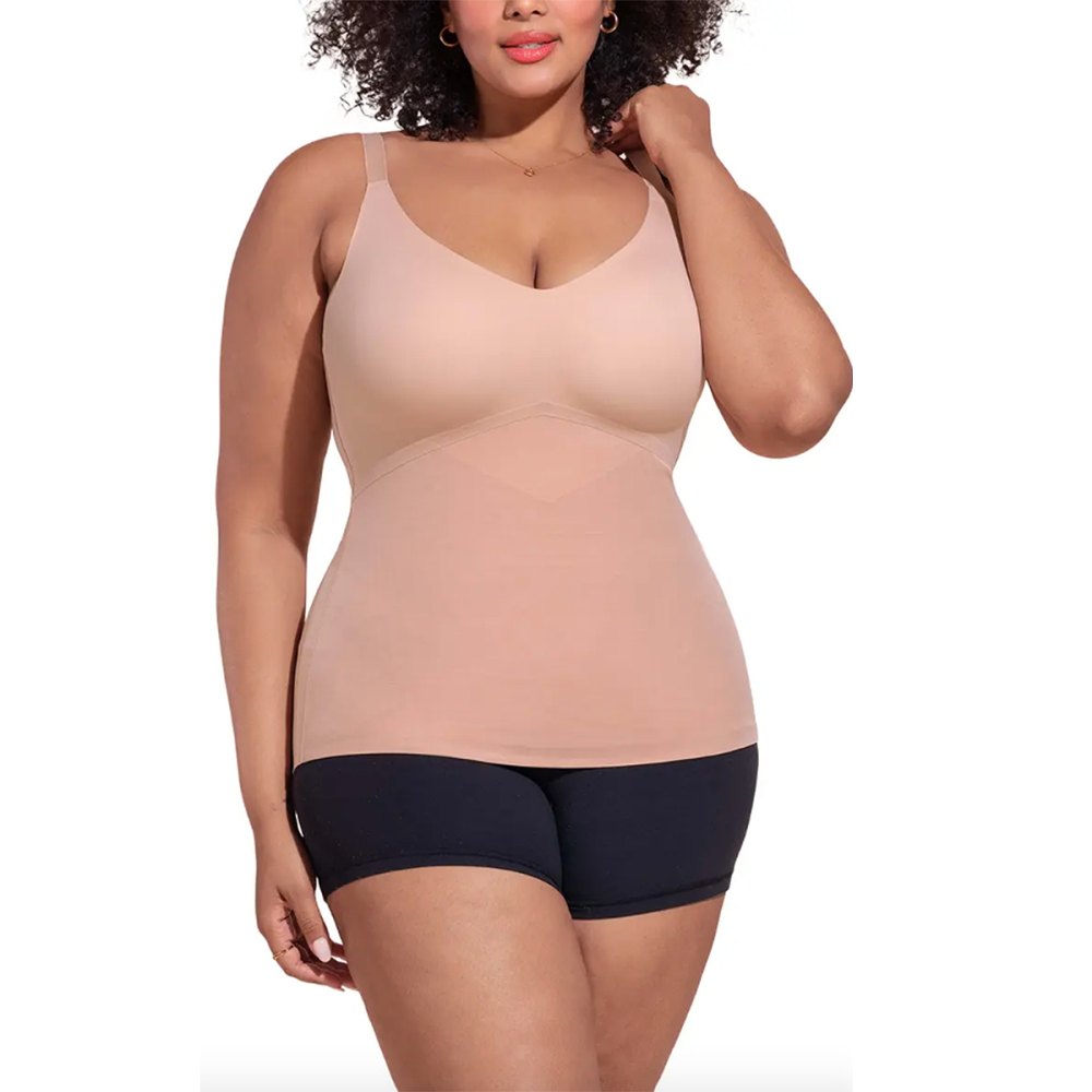 Avenue Body  Women's Plus Size Seamless Hi Waist Capri - Beige