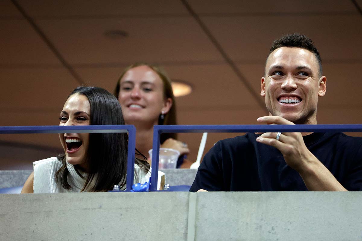 Aaron Judge, wife attend Nets loss after chaotic Yankees game