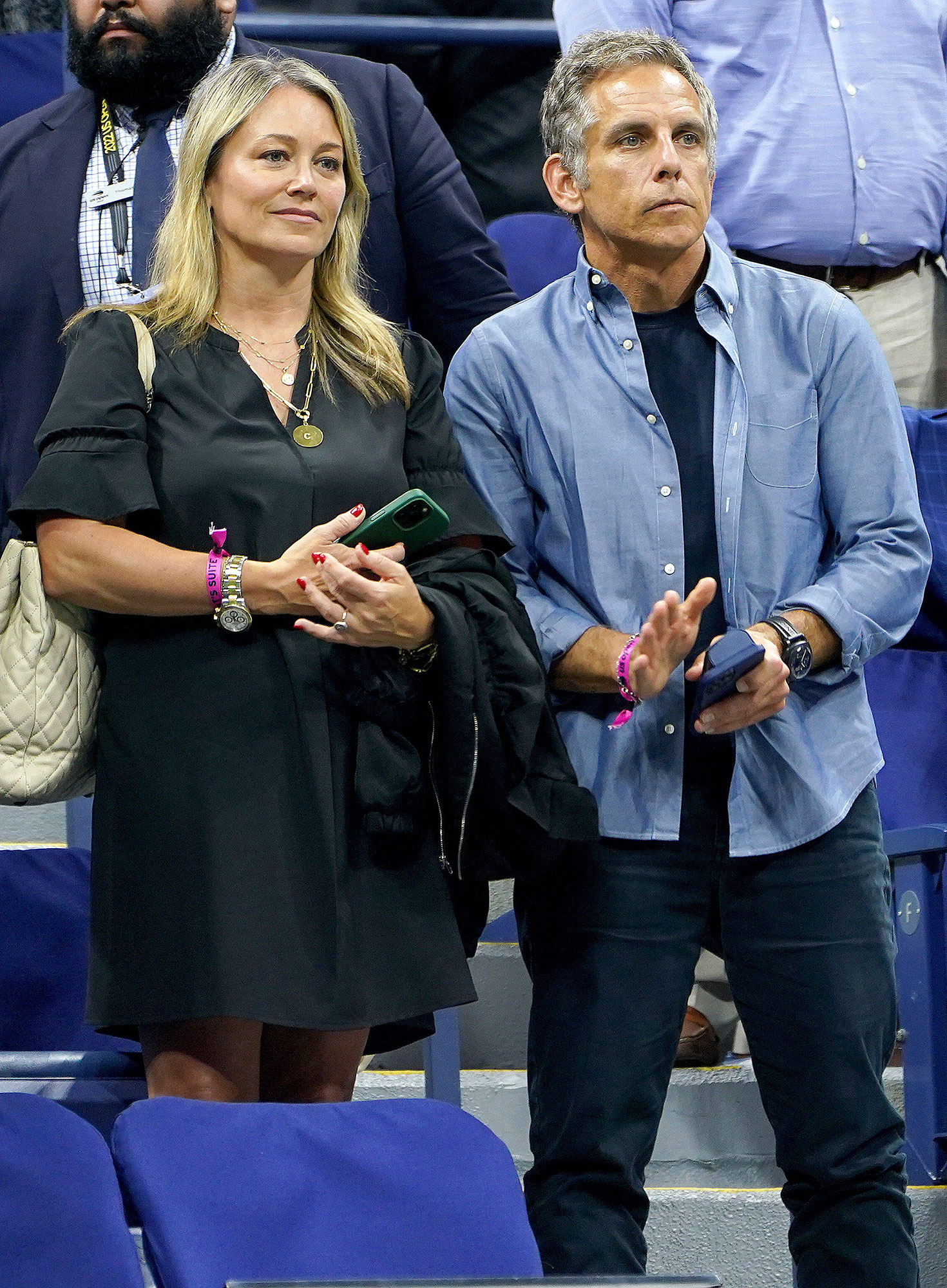 Ben Stiller 2022   Christine Taylor And Ben Stiller 2022 US Open 