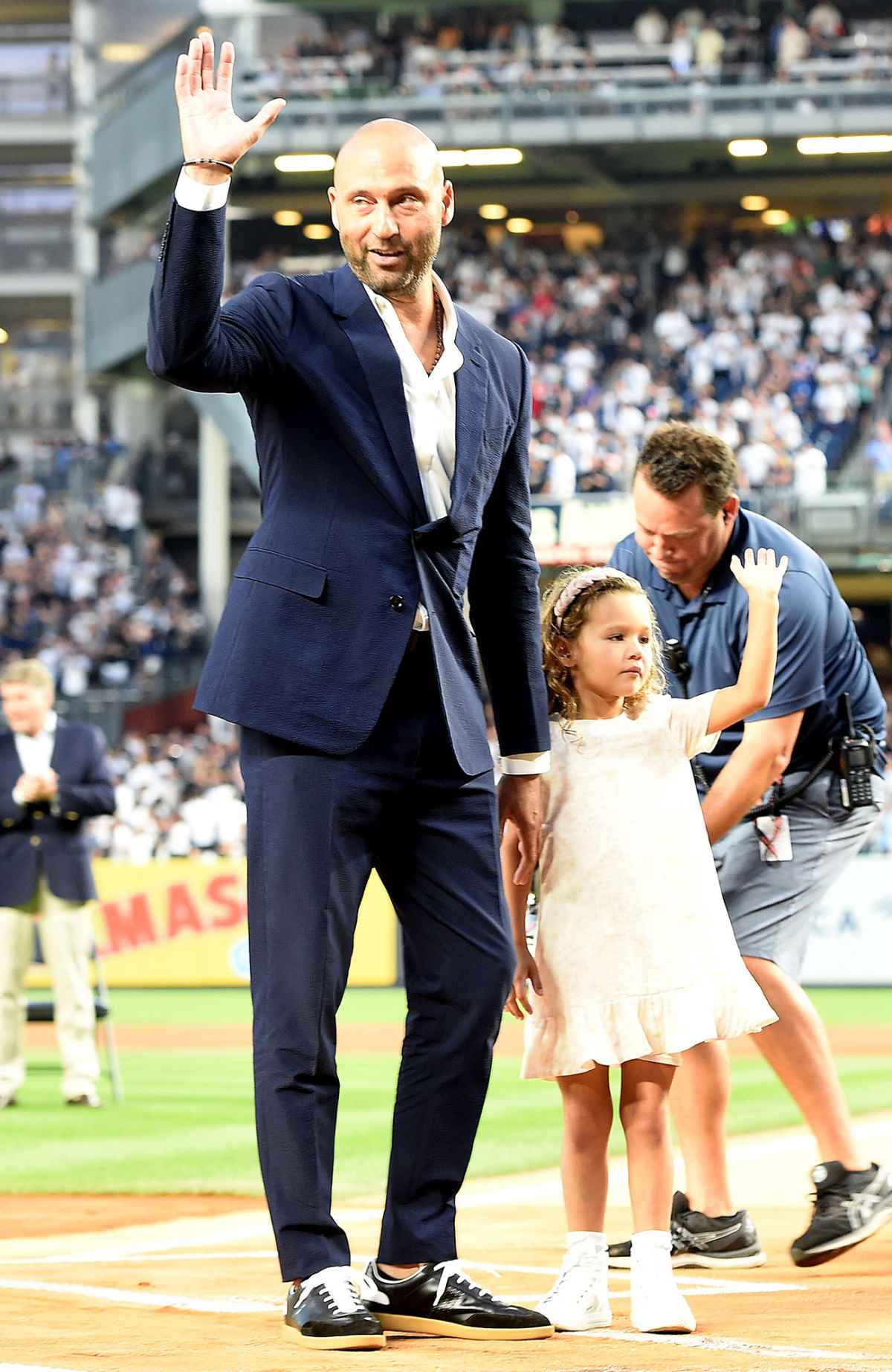 Derek Jeter's 2 Kids Attend Hall Of Fame Induction With Hannah