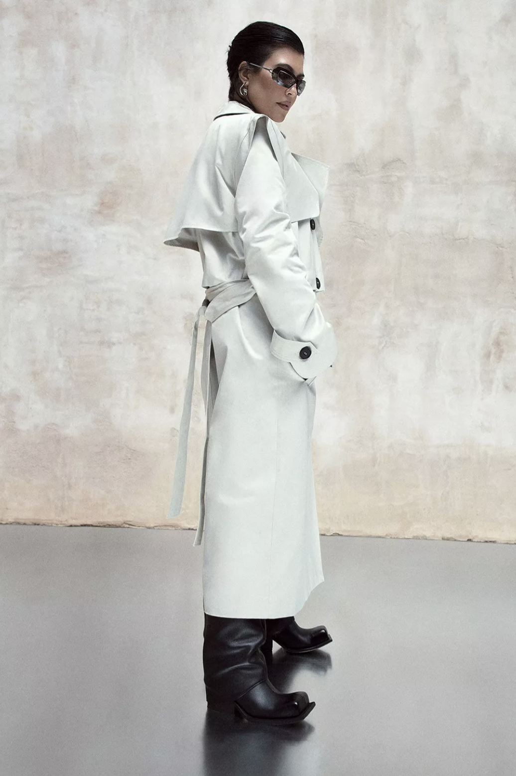 Leather Multiway Trench Coat