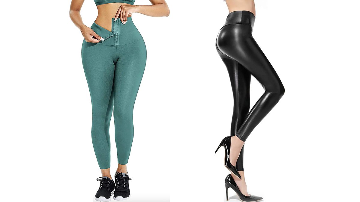 The best shiny black leggings that look luxe but still feel extra comfy