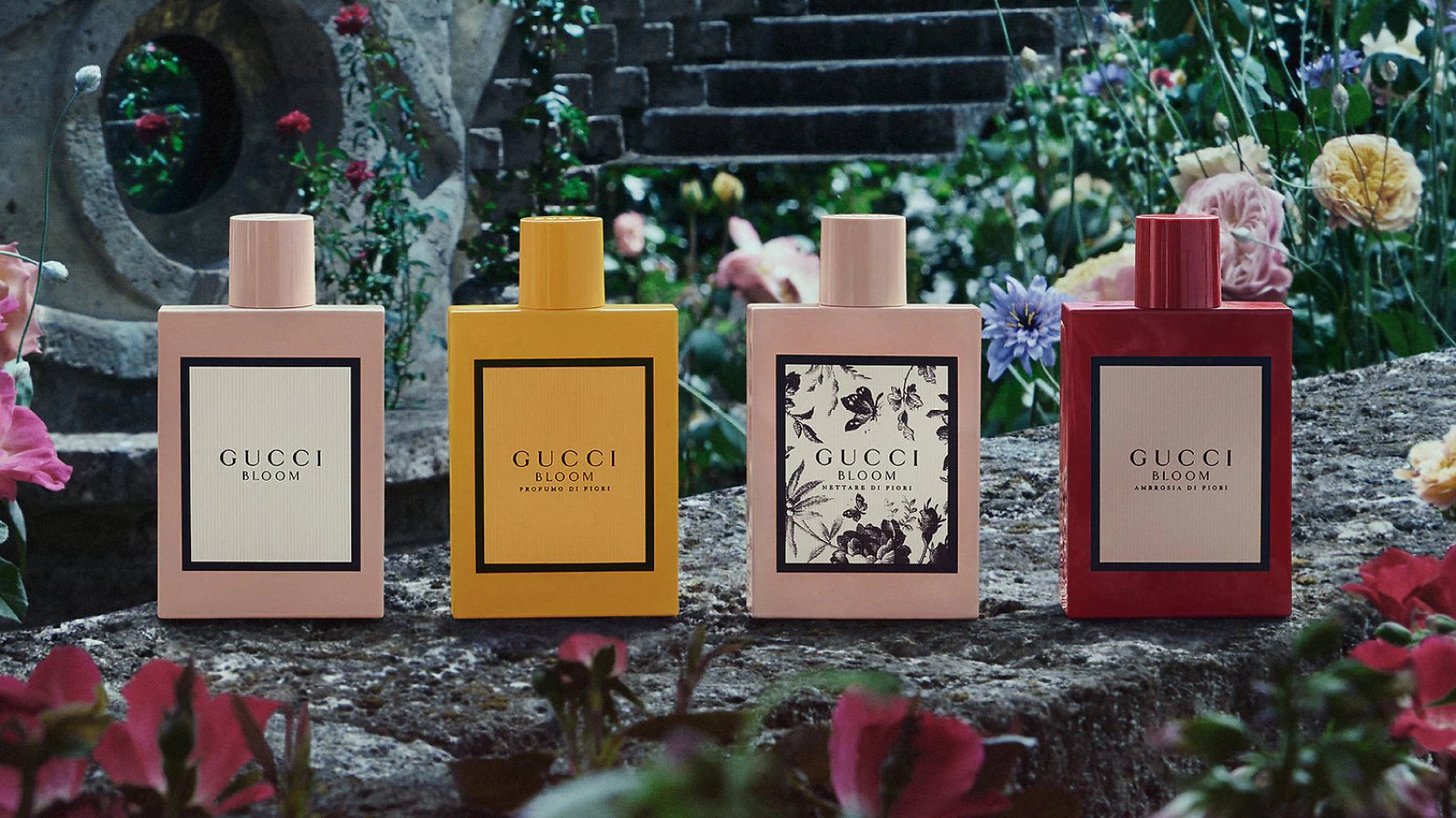 The trio of Gucci Bloom scents are cast in Instagram posts by