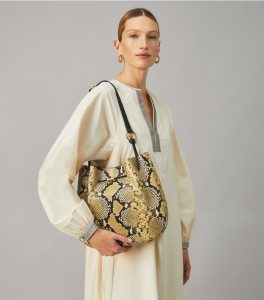 snakeskin print bag