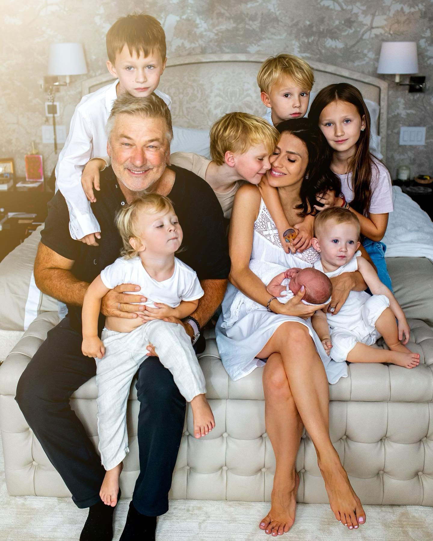 Alec and Hilaria Baldwin Share 1st Family Photo With 7th Baby | Us