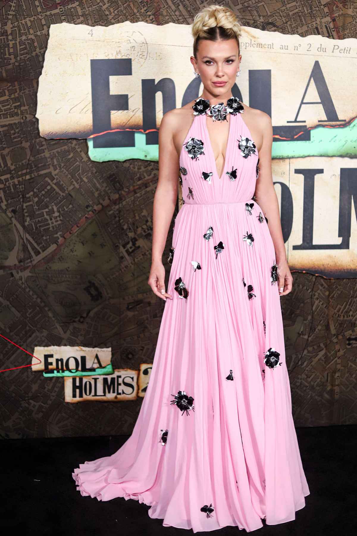 Millie Bobby Brown in Louis Vuitton at Enola Holmes Premiere