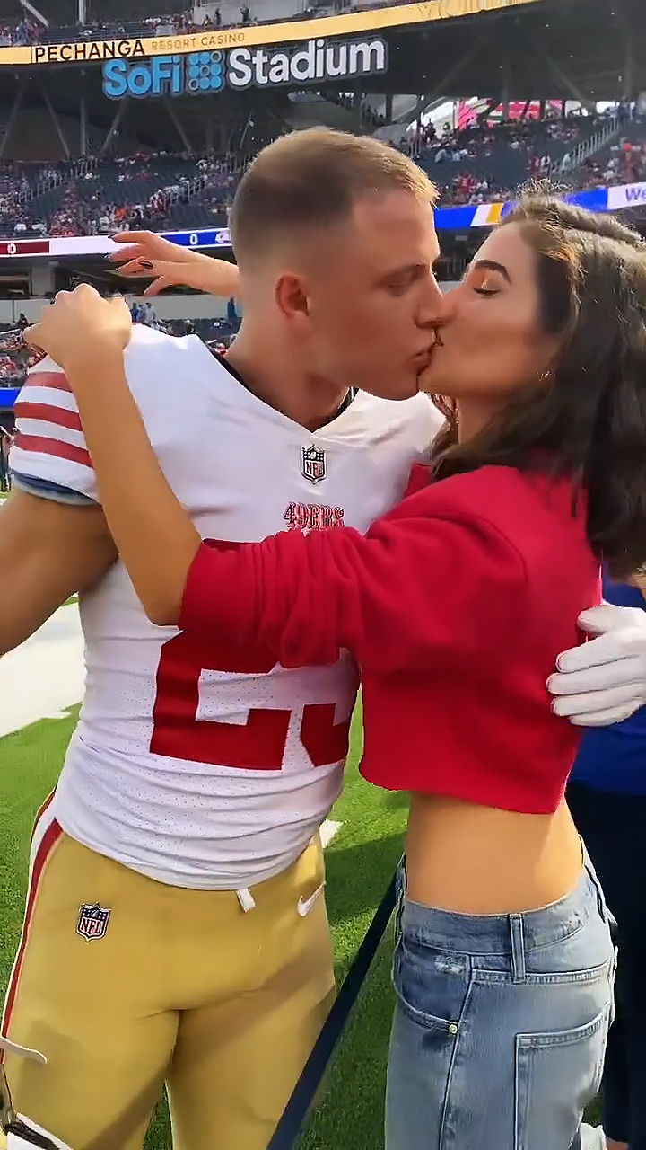 Christian McCaffrey honors girlfriend Olivia Culpo after 49ers win