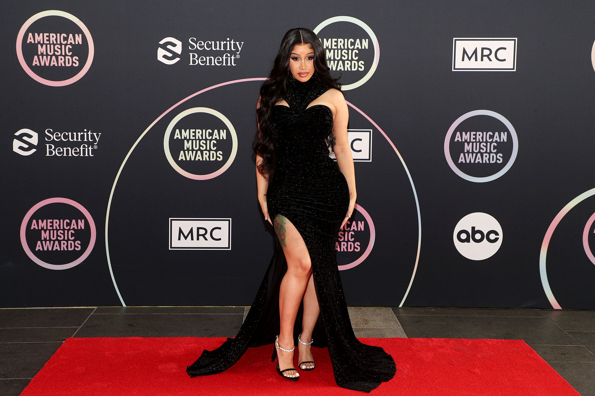 All of Cardi B's show-stopping 2021 AMAs red carpet looks