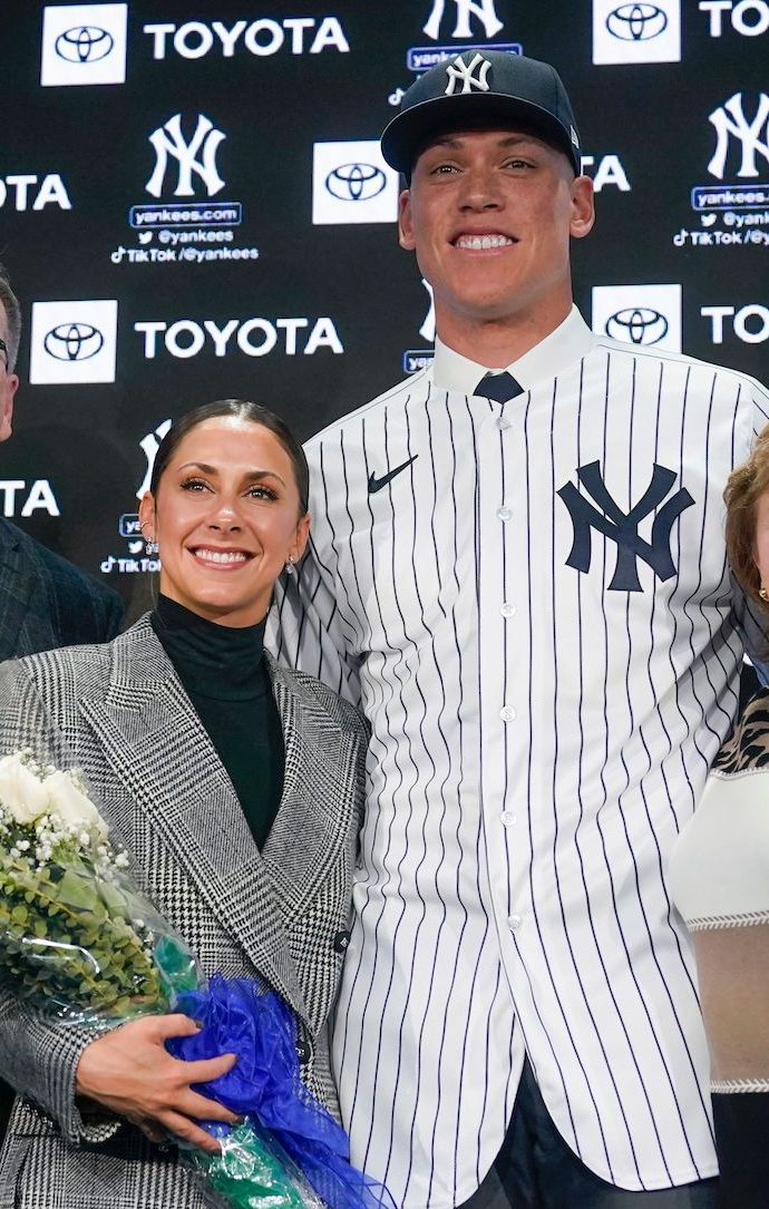 Who is Aaron Judge's wife Samantha Bracksieck and how long have