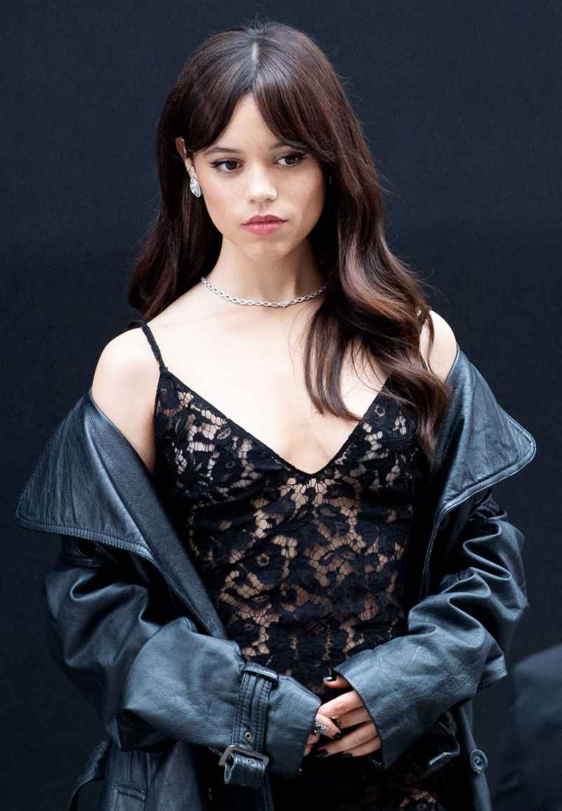 Chrissy Teigen, Lea Michele and More Celebrity Hair Transformations of 2022 Jenna Ortega lace dress