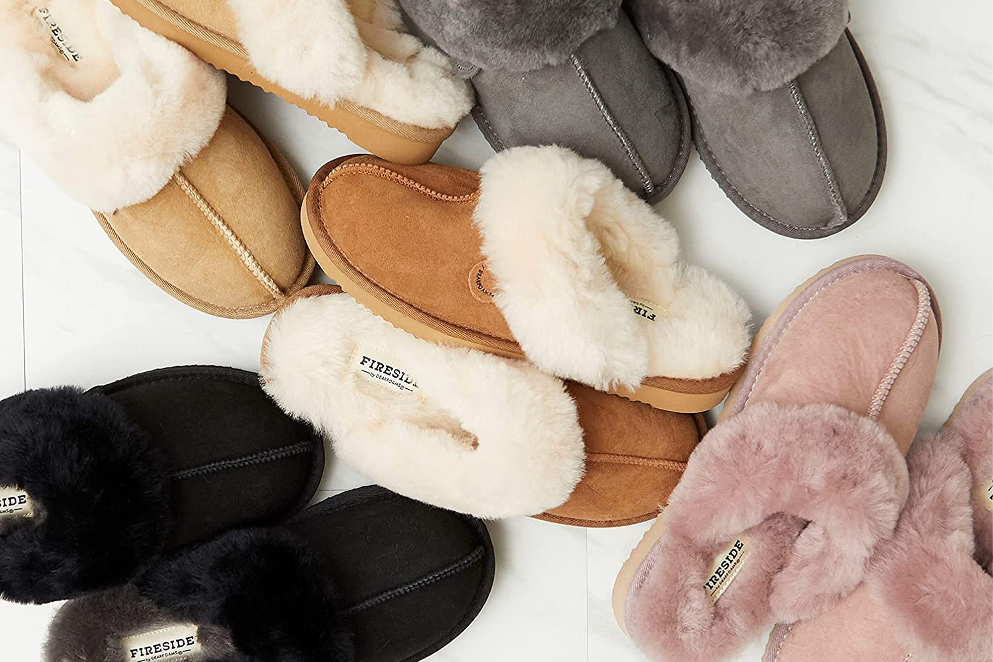 Ugg shearling hotsell slippers womens