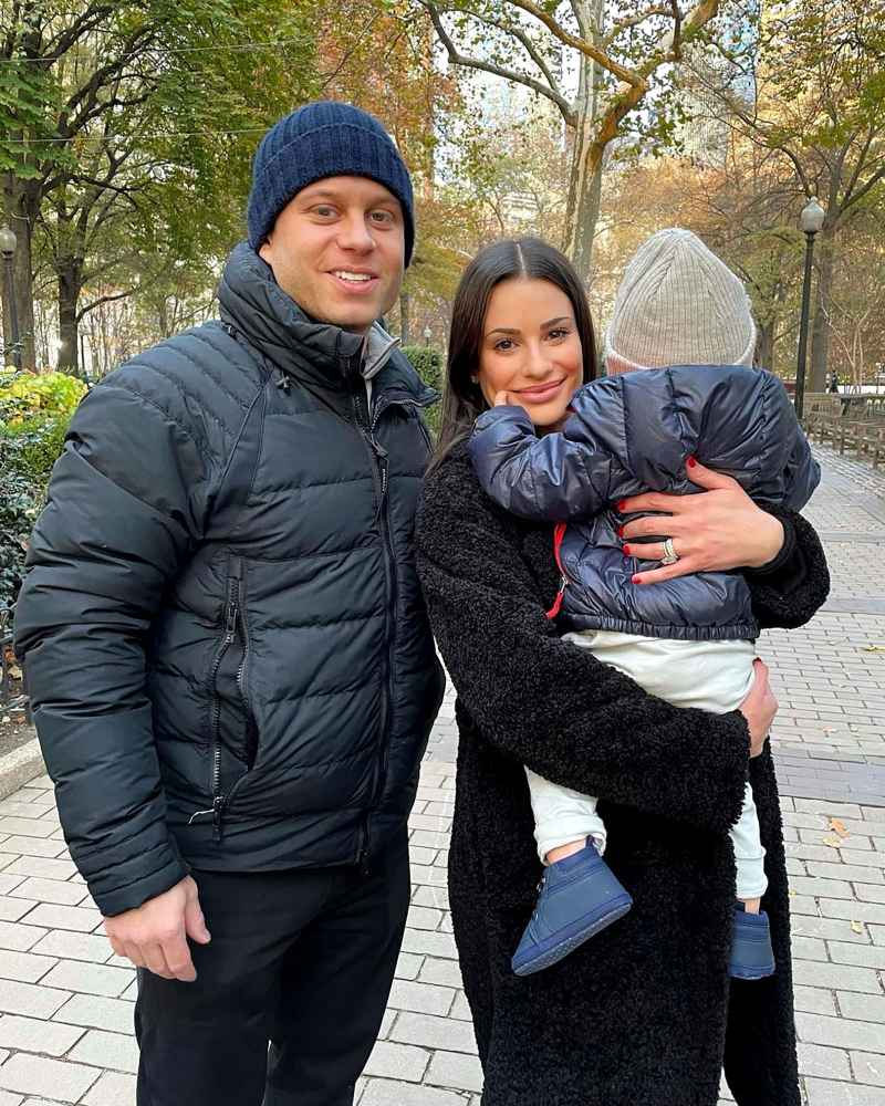 Lea Michele Zandy Reich with son in park