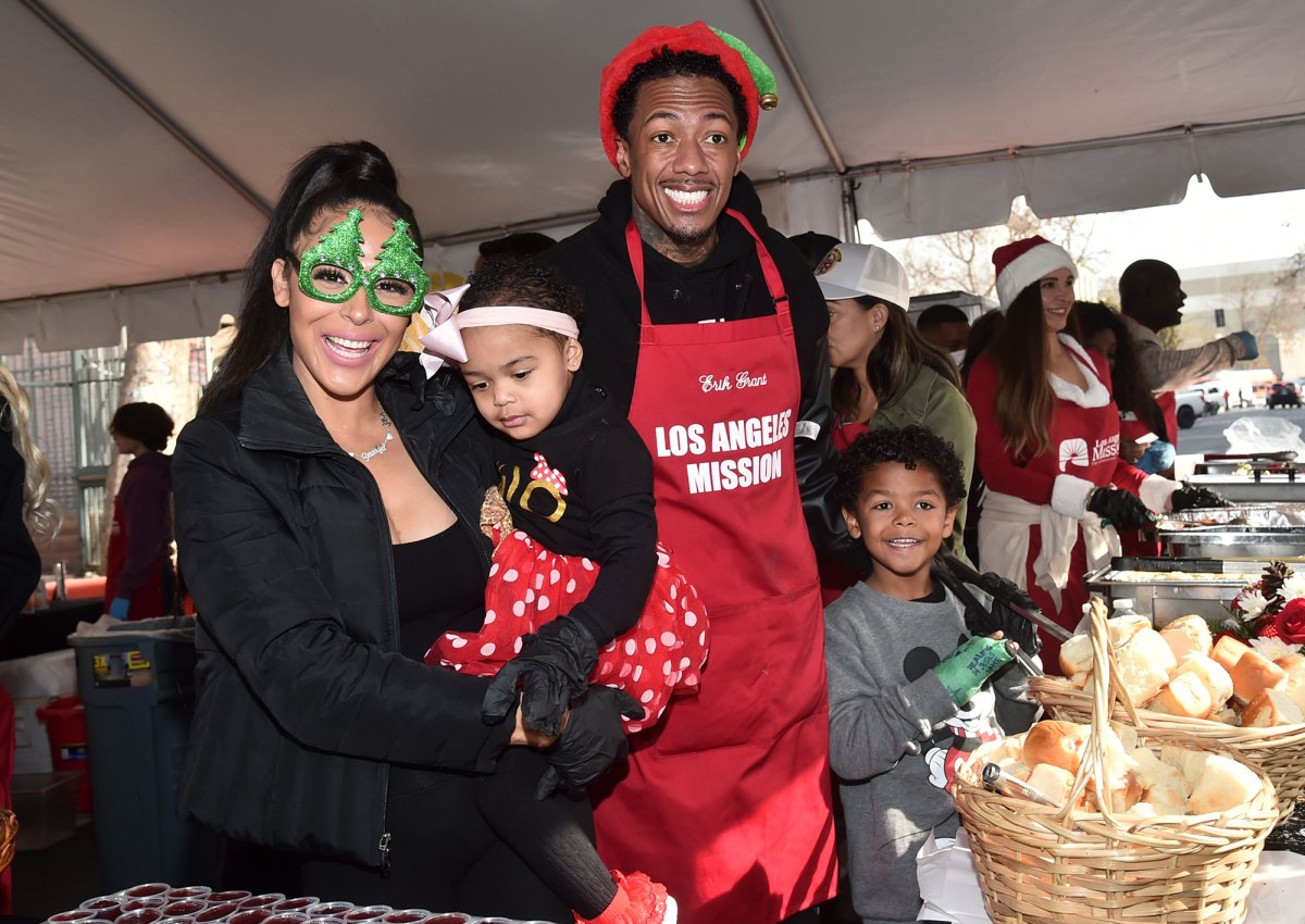 Nick Cannon and Brittany Bell and Their Kids Feed the Homeless