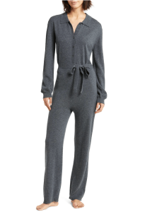 Nordstrom Tie Waist Cashmere Jumpsuit