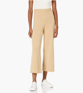 The Drop Women's Bernadette Pull-On Loose-Fit Cropped Sweater Pant