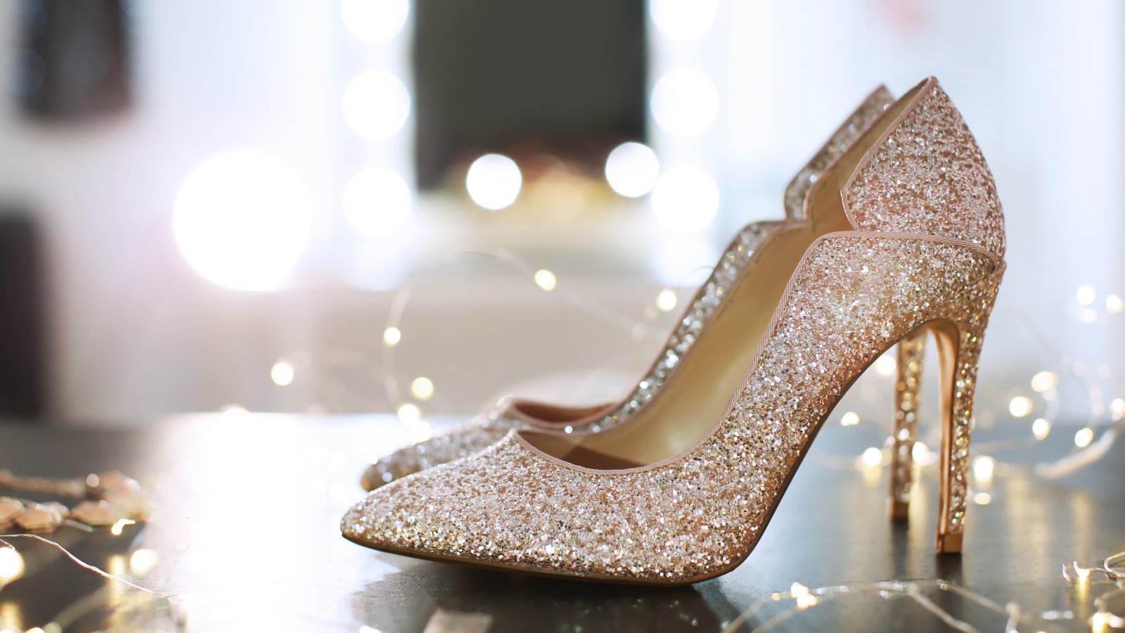Silver Glass Bridal Wedding Shoes Classics Bling Crystal High