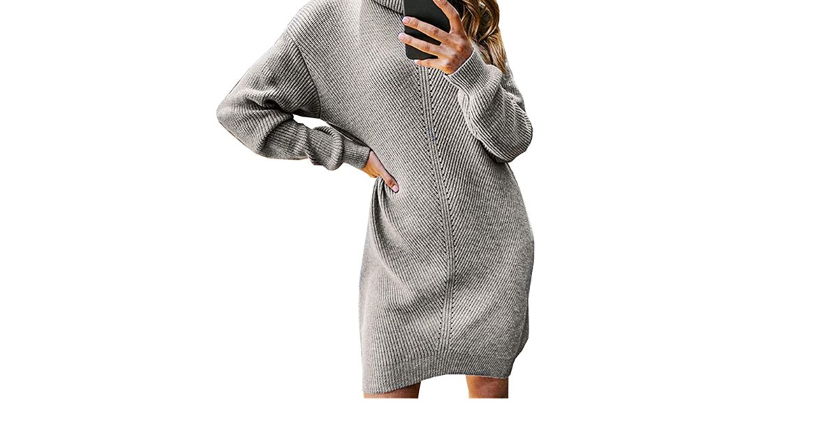 Shop This Soft Turtleneck Sweater Dress for Winter Weather | Us Weekly