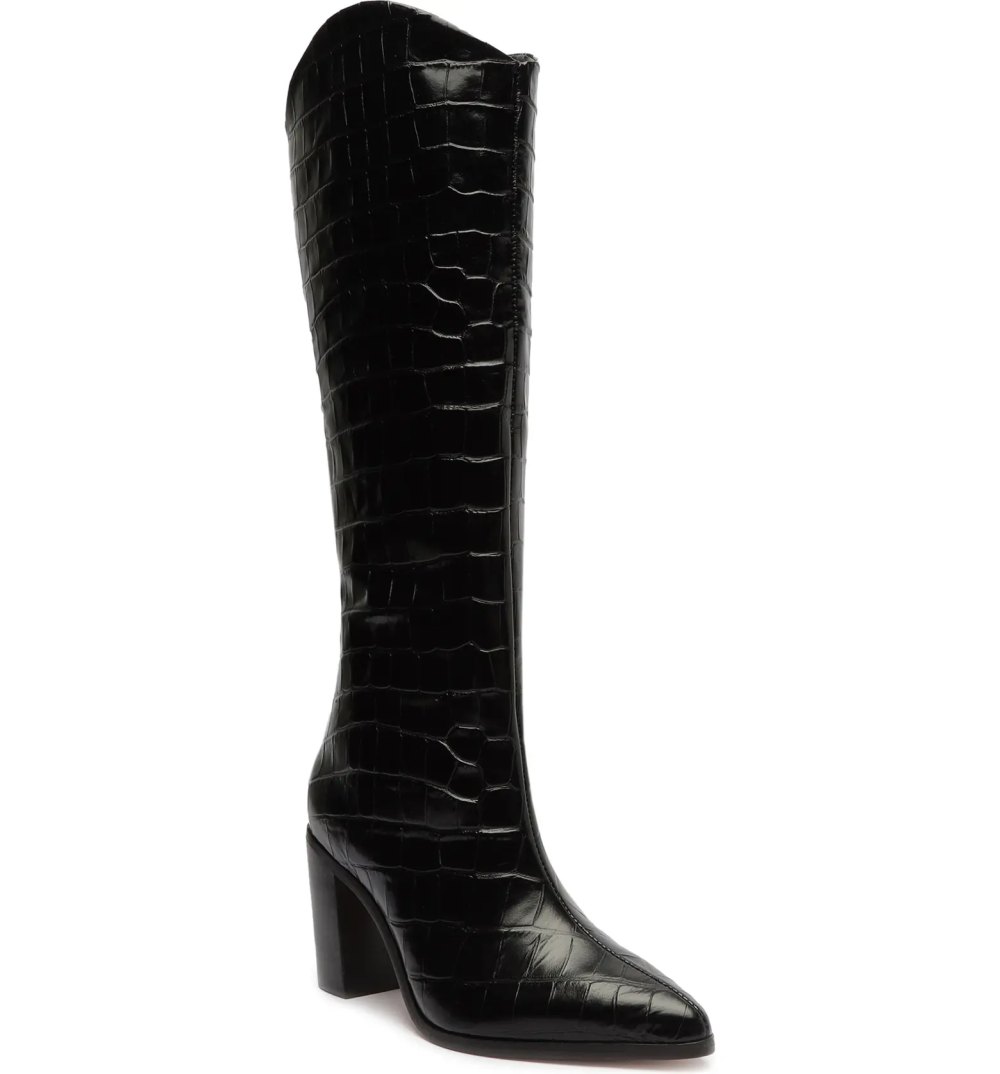 Schutz embossed boots