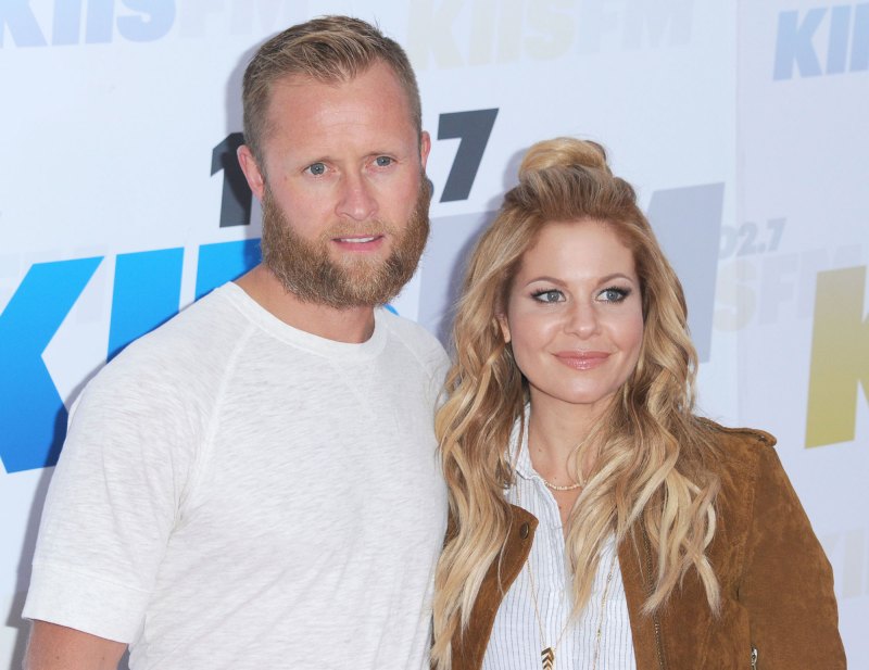 Candace Cameron Bure and Valeri Bure's Relationship Timeline white t shirt