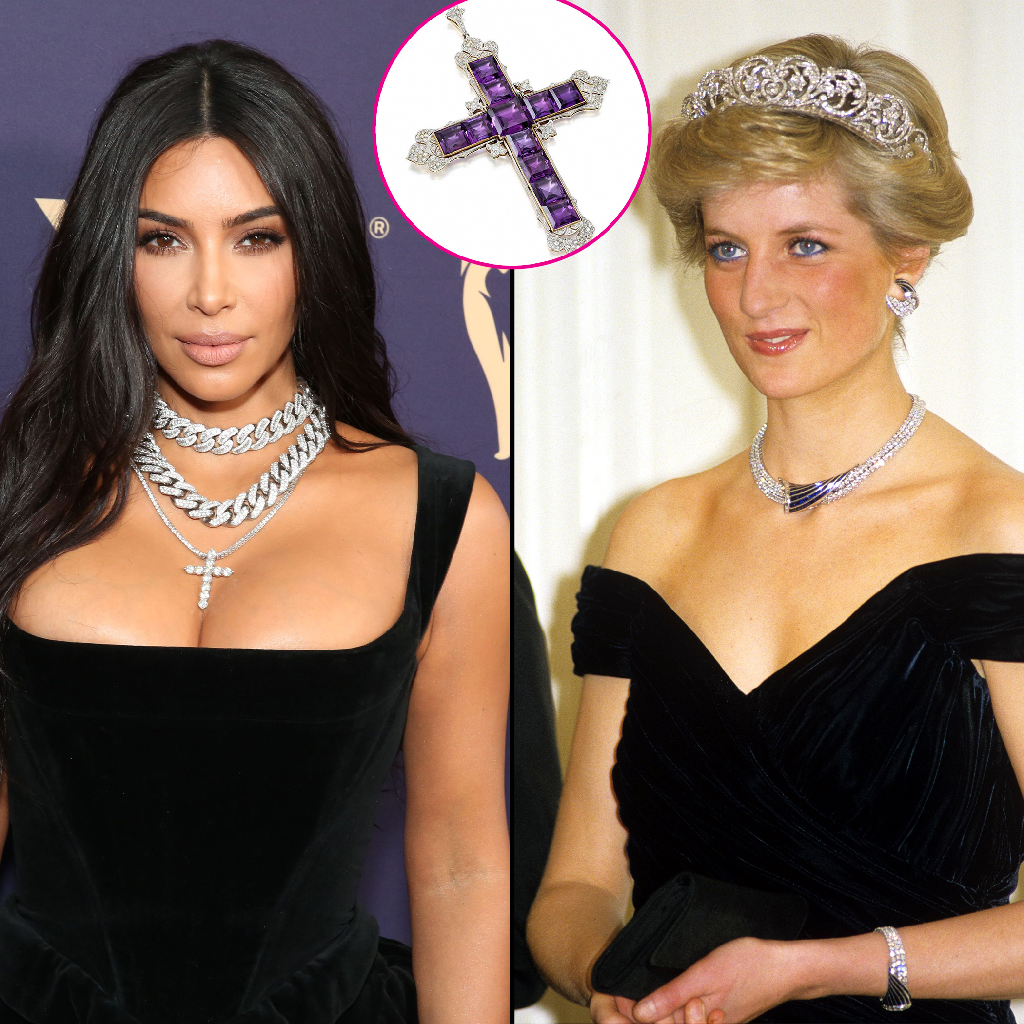 Kim kardashian black cross on sale necklace