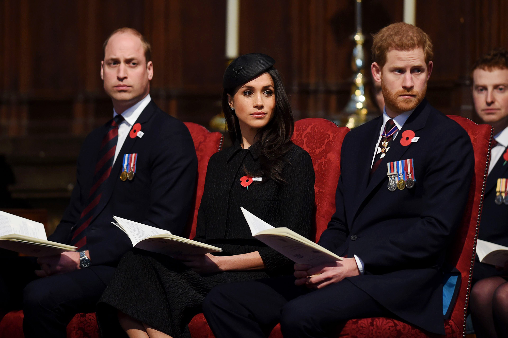 Prince Harry Breaks Down How Meghan Markle Found ‘Scrapes and Bruises’ on His Back After ‘Nasty’ Fight With Prince William - 914 Anzac Day service at Westminster Abbey, London, UK - 25 Apr 2018