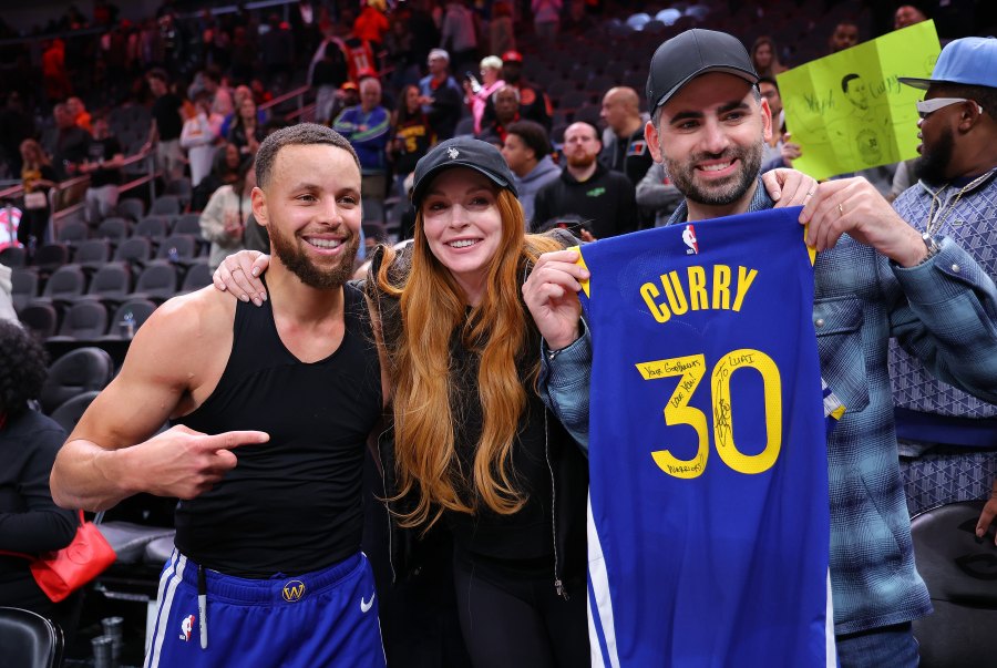 Golden State Warriors v Atlanta Hawks, Steph Curry Lindsay Lohan