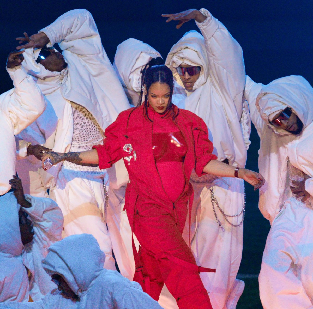 Rihanna's Super Bowl Concert Helmet 