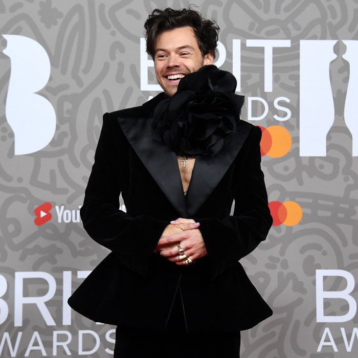 Brit Awards 2023: Harry Styles Wears Suit, Flower Choker | UsWeekly