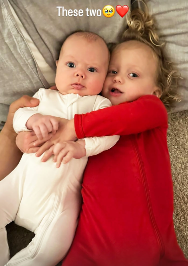 Patrick Mahomes and Brittany Matthews Daughter Sterling Cuddles Baby Brother Bronze After Her 1st Birthday Bash Photos 1